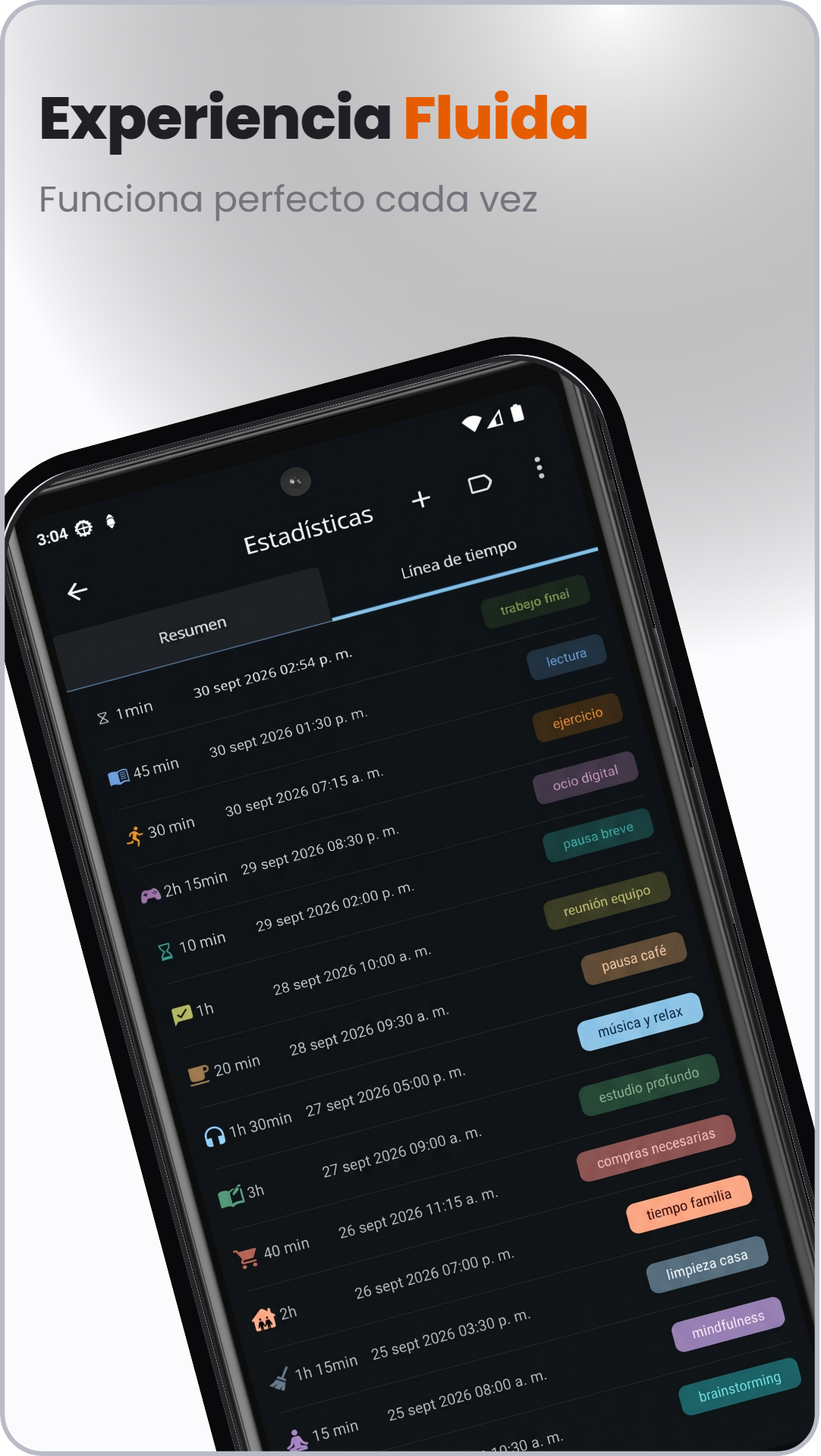 Captura de Focusly: Temporizador Pomodoro
